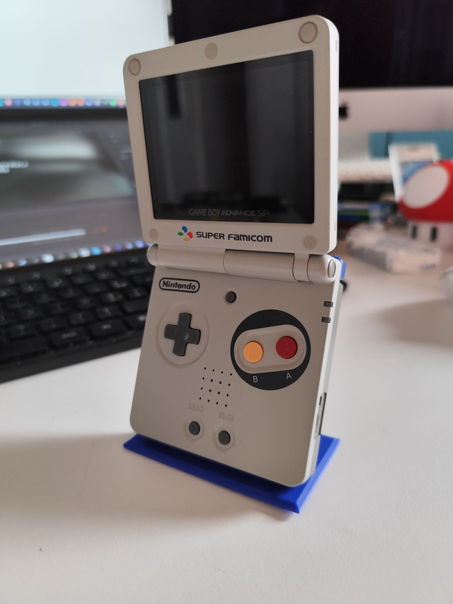 Support d'exposition Gameboy Advance SP bleu Junk ♻️
