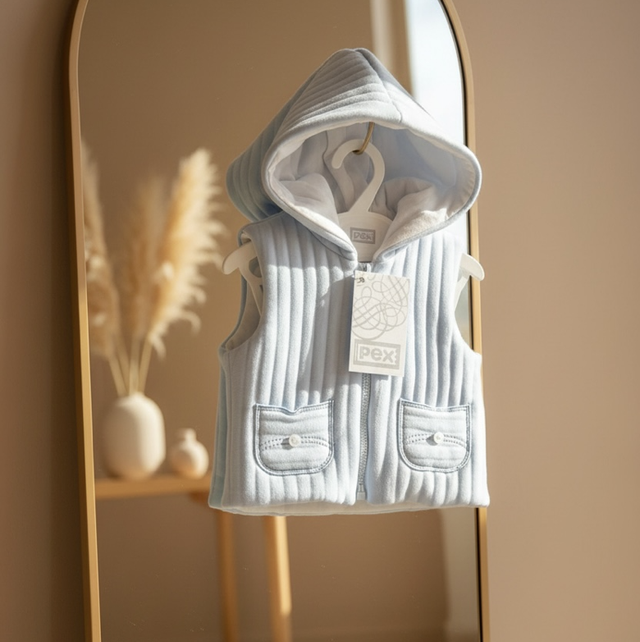 Baby Boys Blue Pex Gilet 