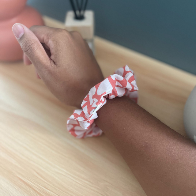 🤍 Chouchou Cœur Corail