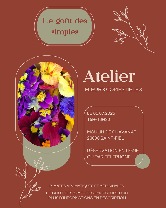 Atelier fleurs comestibles