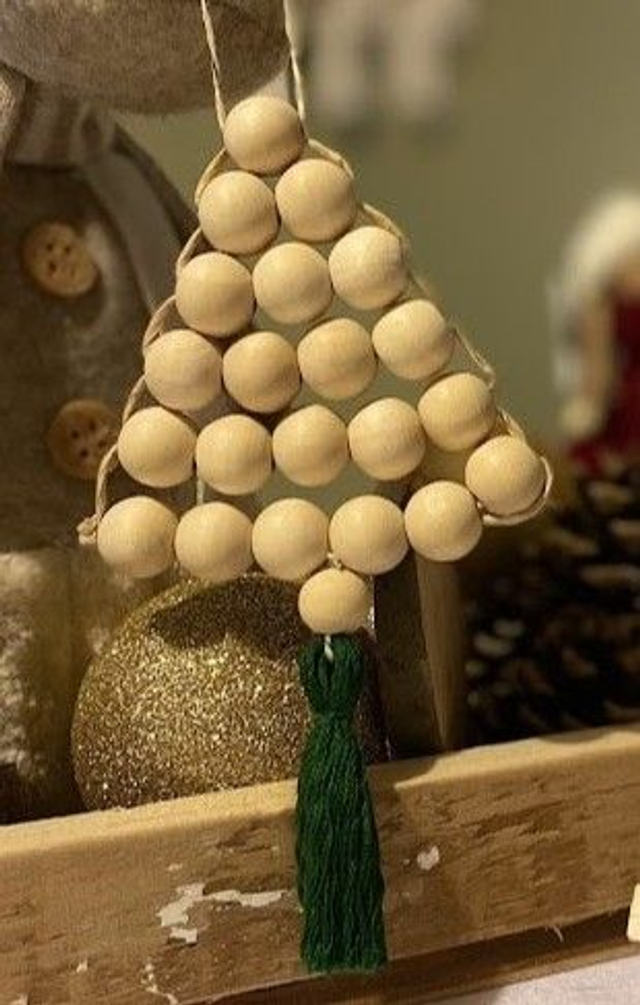 SAPIN Perles de bois 