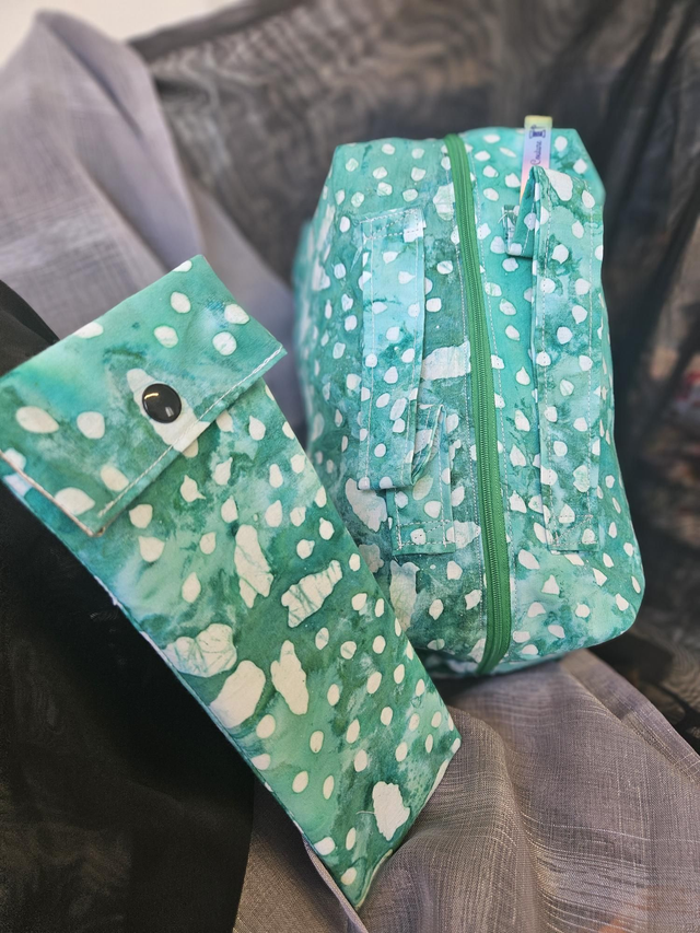 Belle trousse et Range brosse à dents "Émeraude "