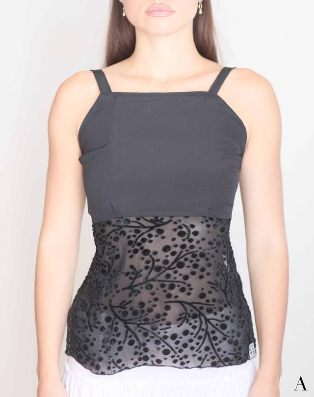 transparent backless top S-M