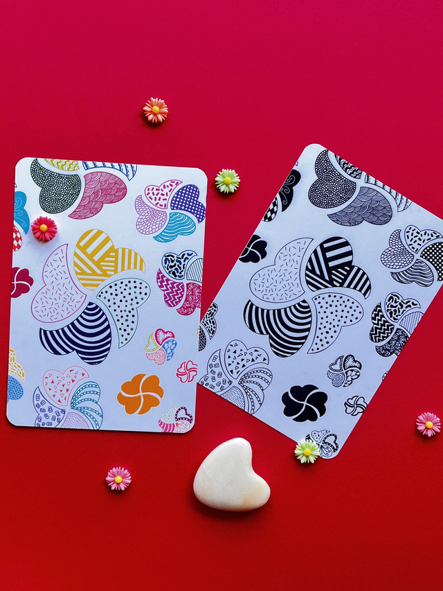 Carte de vœux &quot;Multicœurs&quot;