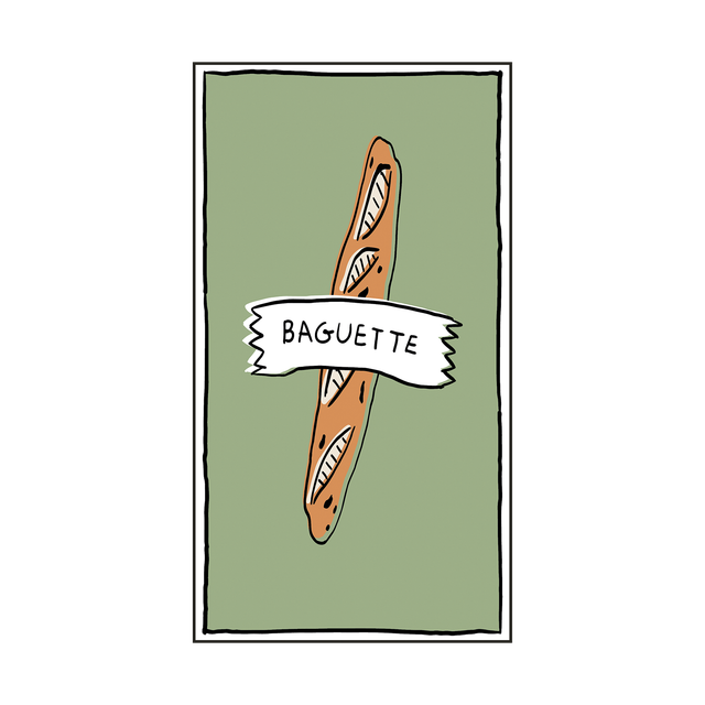 Serviette en papier rectangle - Baguette