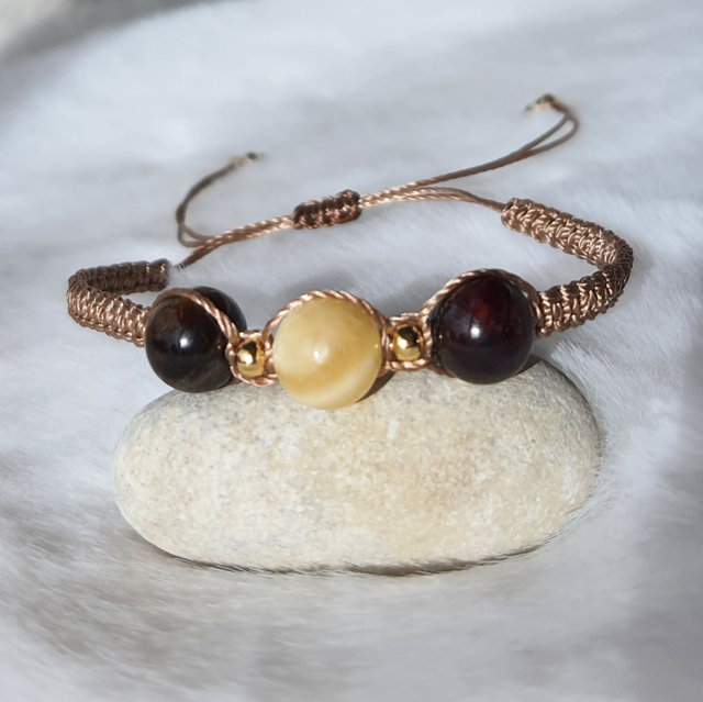 Bracelet Synergie 3 pierres "Oser Briller"