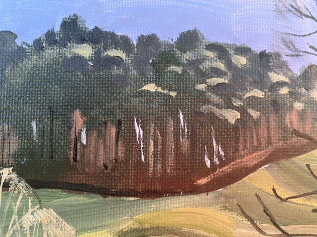 Liege Hill, Black Planting and Cinder Hole, East Yorkshire. 12x10 inch oil on canvas board.