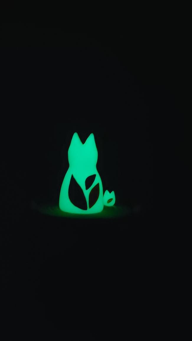 Gardiens sur socle - orange et violet