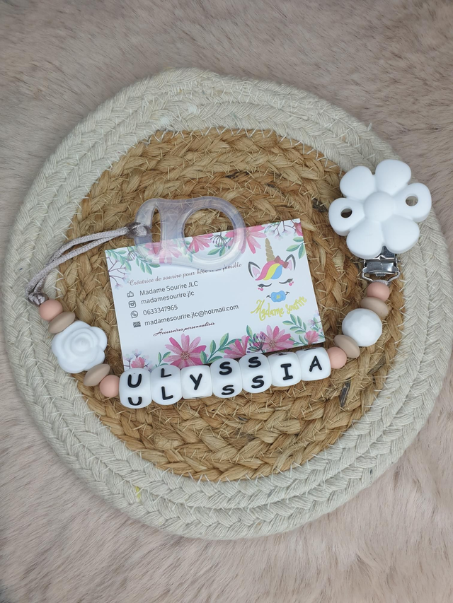 Attache Tétine Petite Rose