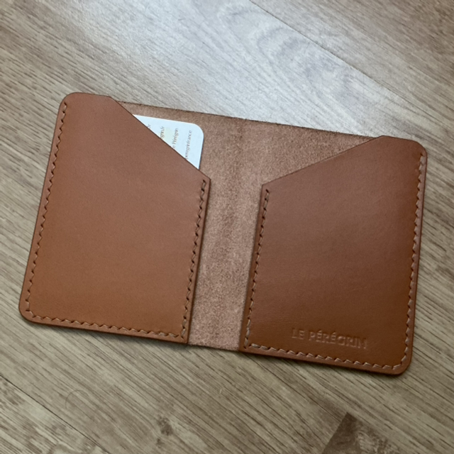 Portefeuille fin en cuir de bœuf/taureau