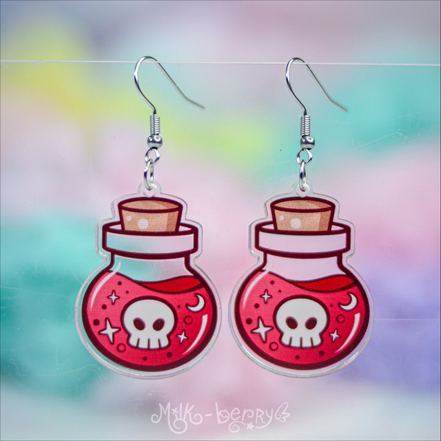 Boucles d'Oreilles Acrylique Potion