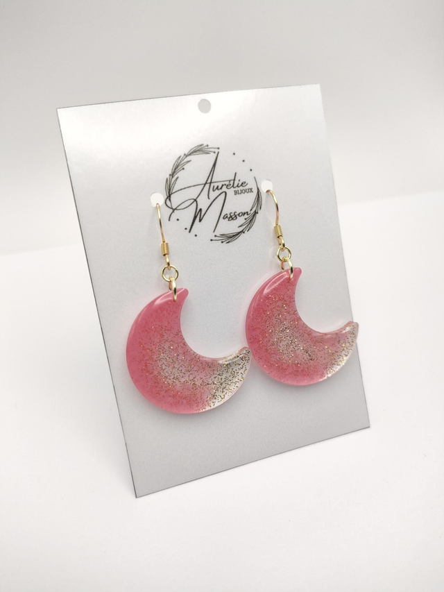 Boucles d'oreilles résine
