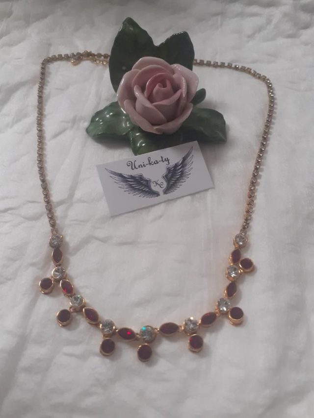 Vergoldete Strasskette Art de Franc