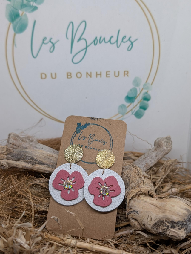 Moon fleur blanc rose mf006