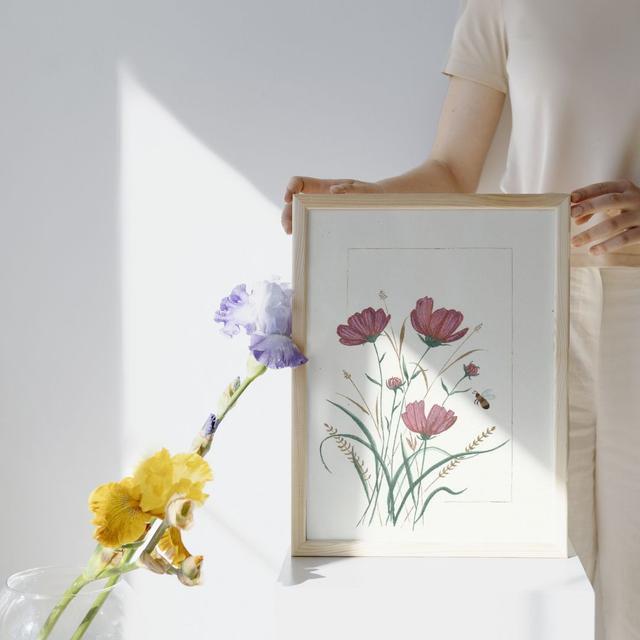 Bouquet champêtre et son abeille