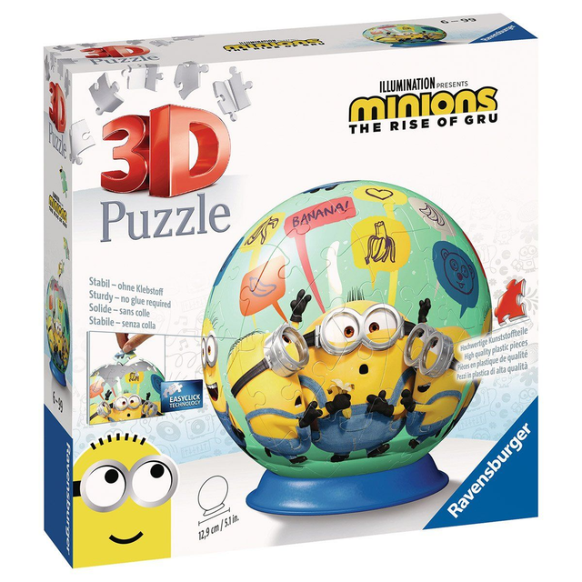 Ravensburger Puzzle 3D Ball 72 Pièces : Minions 2