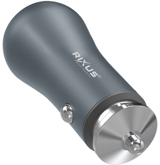 Chargeur de Voiture Original Rixus RX2027 – 38W Ultra Rapide | Double Port USB-C PD + USB-A QC 3.0