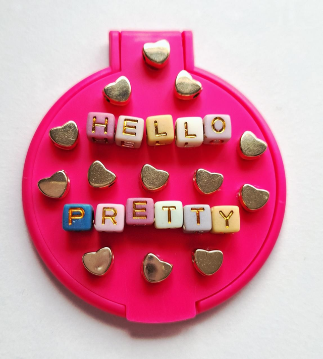 Hello Pretty embellished compact mirror 