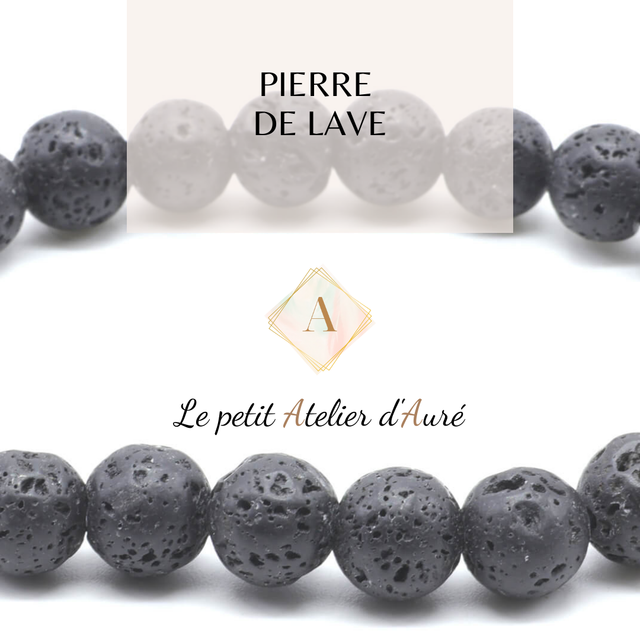 Pierre de Lave : Bracelet en pierres naturelles sur mesure