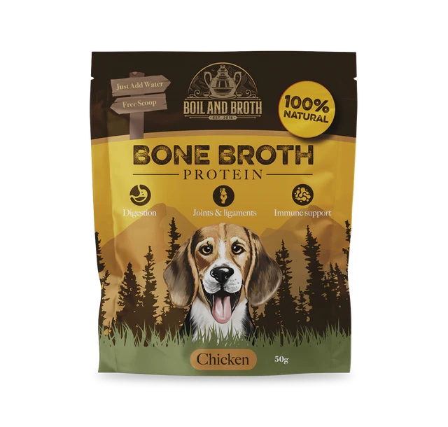 BOIL &amp; BROTH DEHYDRATED CHICKEN 50G