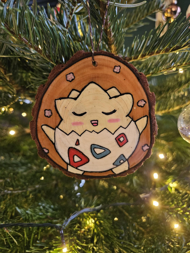 Wooden ornament ''Togepi''