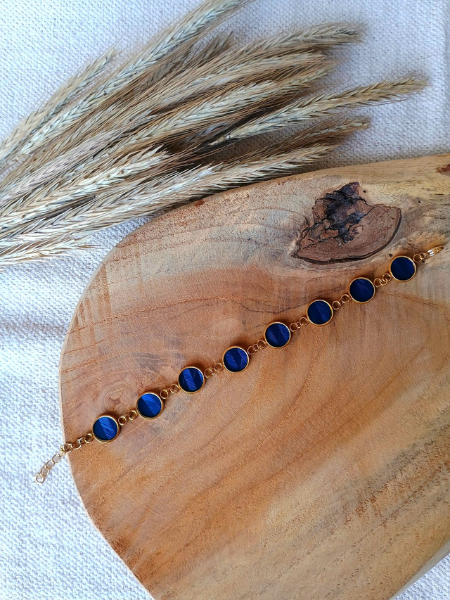 Bracelet Multi-cabochon Chevron noir