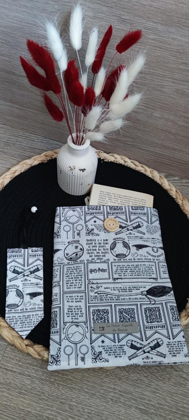 Pochette à livre Harry Potter gris 