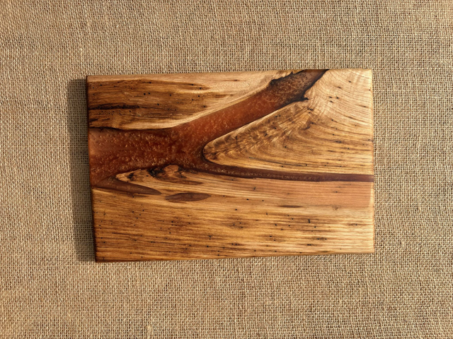 Planche bois et résine bronze #1