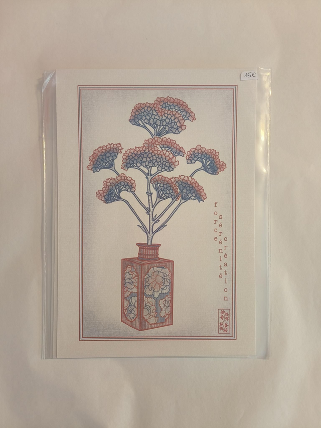 A5 valériane et vase