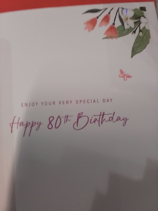 80th Birthday Floral Card