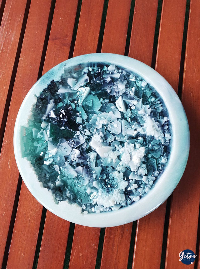 Grand vide-poche cristal, vert