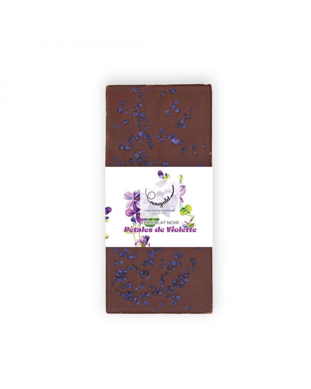 Tablette Chocolat noir Pétales de Violettes