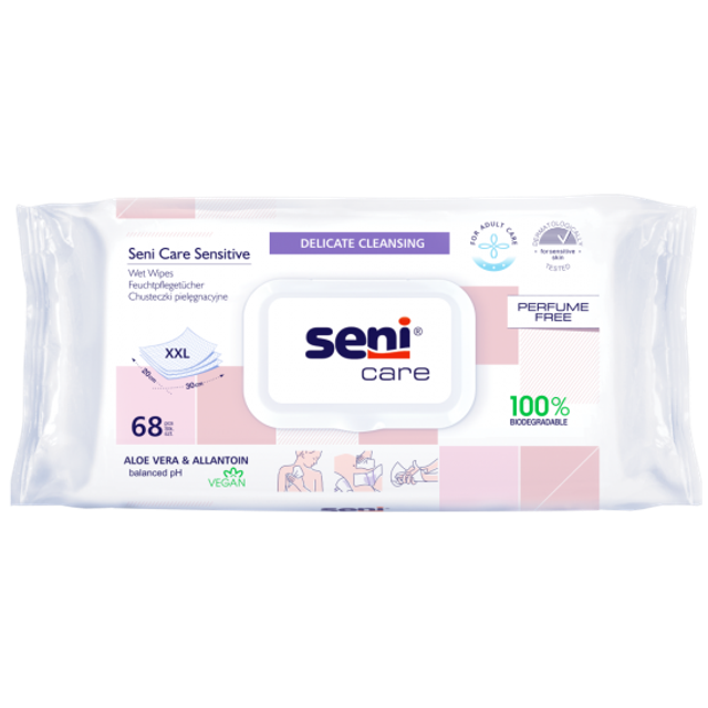 Seni Care Lingettes Imprégnées – Carton de 10 paquets/68 lingettes (hygiène &amp; soin)