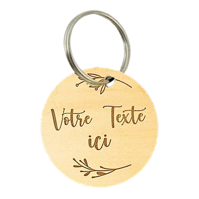 Breloque en bois personnalisé