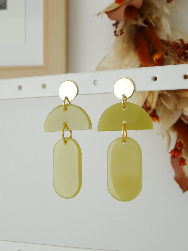 Tombante géométrique : Vert lime