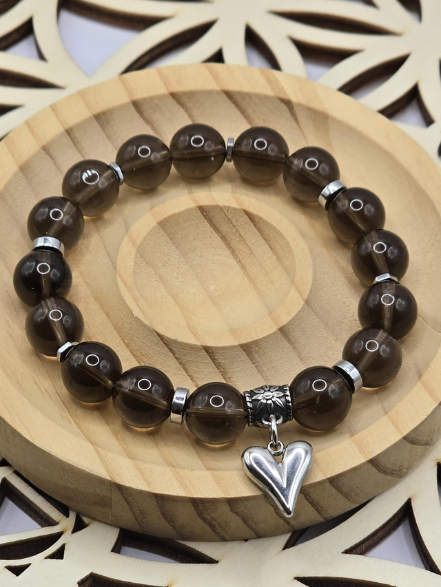 Bracelet Quartz fumé 1 cm