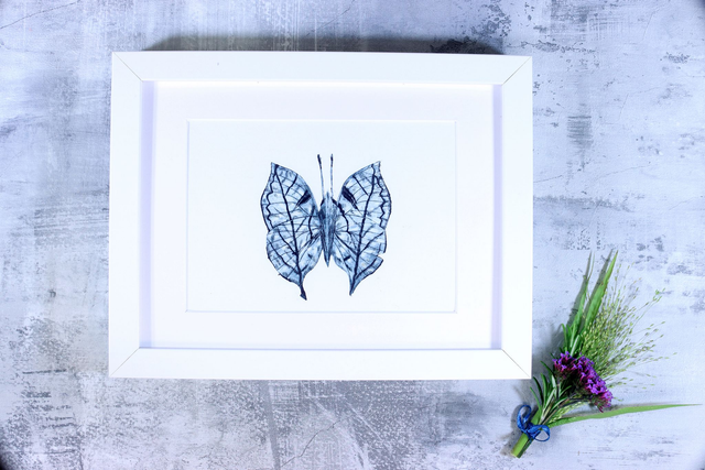 Drypoint Print: Oak Leaf Butterfly