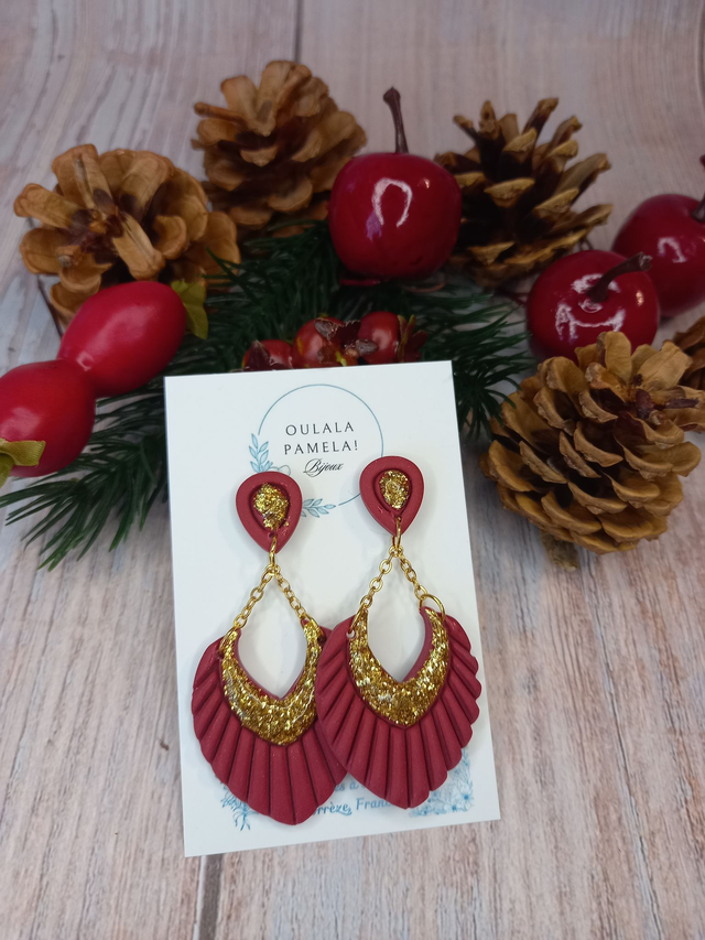 red velvet boucles d'oreilles