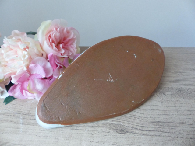 Plat de service foie gras en céramique artisanal français forme canard bleu, plat tête de canard poterie, plat canard décoration table fête