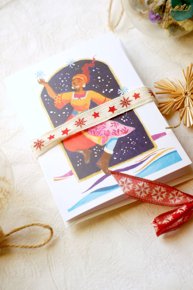 Carte de voeux illustration "La Danse des Flocons"