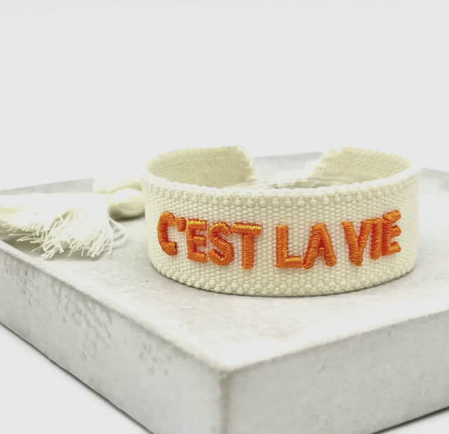 Bracelet tissé C’est la vie 