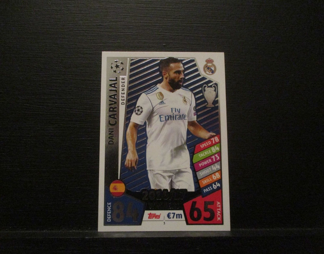 Dani Carvajal - UEFA Champions League Match Attax 2017/18 Original Trading Card #3