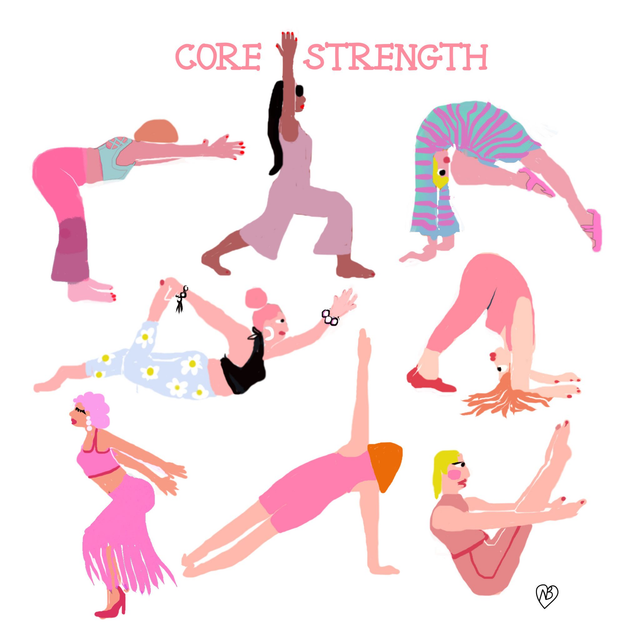 Core strength Yogalates card