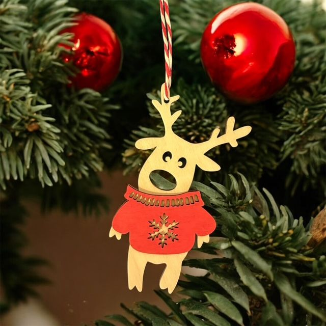 Suspension pour sapin de Noël Rêne avec Pull-over