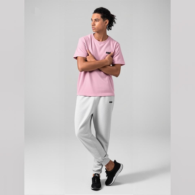 Polera Regular Fit Manga Corta Palo Rosa