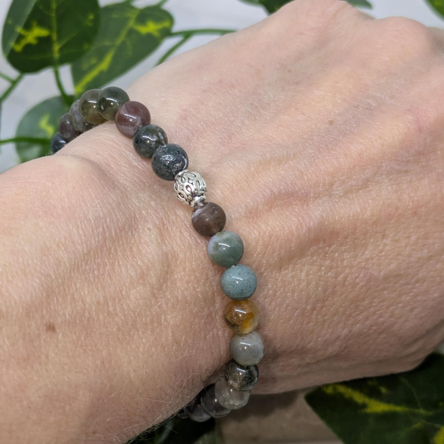 Bracelet "Agate Indienne" 6mm BR-002