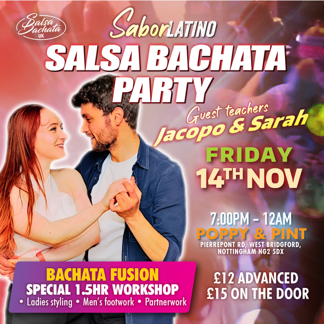 Sabor Latino Salsa Bachata Fusion Party - 14th November