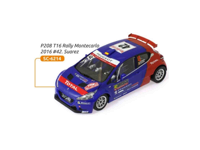 P208 T16 Rally Montecarlo 2016 #42 Scaleauto SC-6214 1/32