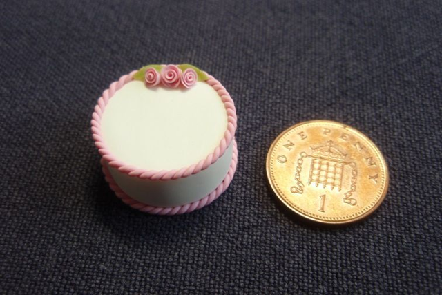 White and Pink Iced Cake