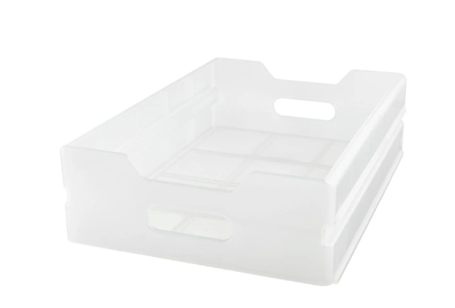 2 x Einschub Kunstoff hell -neu-